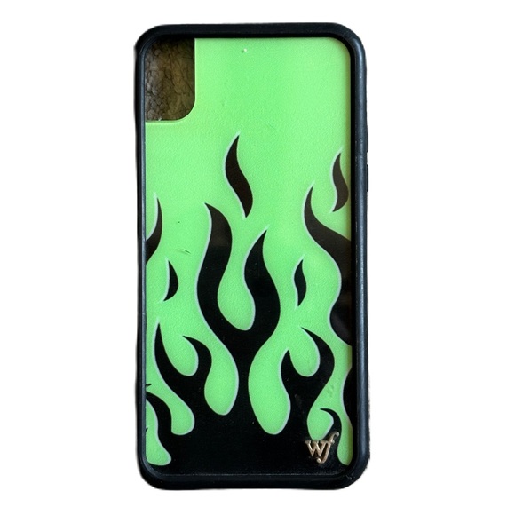 XR IPhone Case GREEN Flames Wildflower - Picture 2 of 2